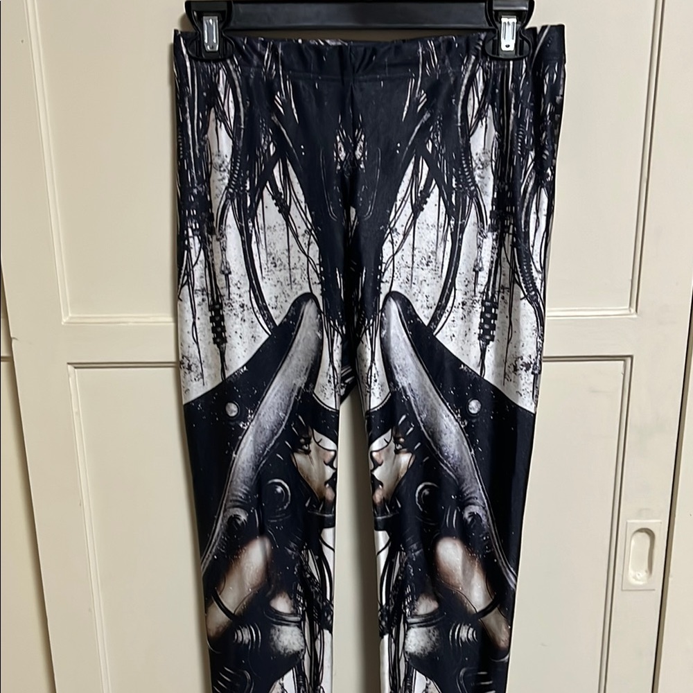 Blackmilk Cyber Shark Print Leggings